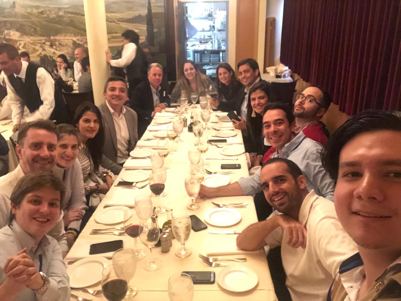 Dinner with the Colombian Executive Committee during the Silicon Valley mission