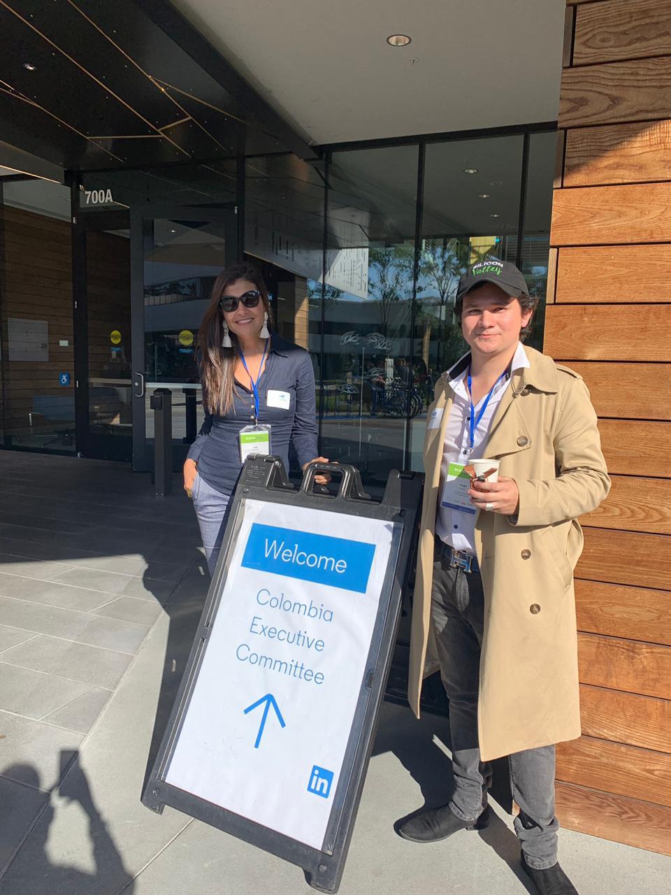 Sebastian at LinkedIn's Silicon Valley campus with the Colombian Executive Committee